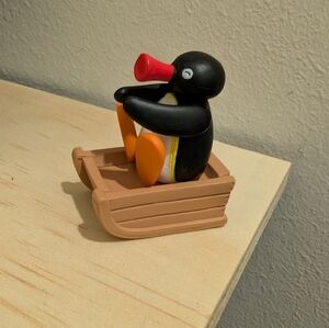 Pingu Figurine On Sled